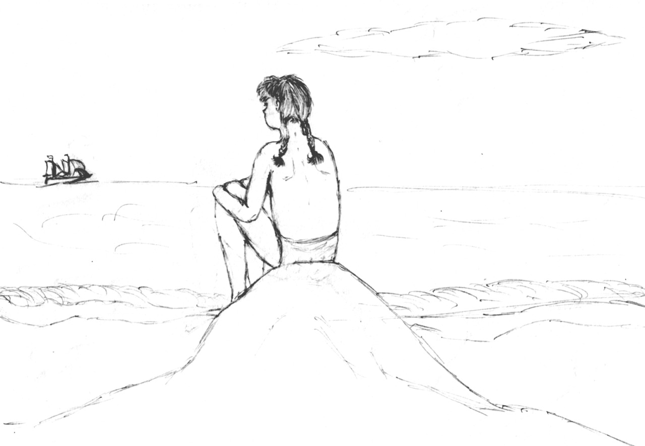 Писюшка стройной девочки у моря