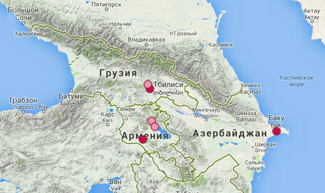 Грузия граничит с азербайджаном